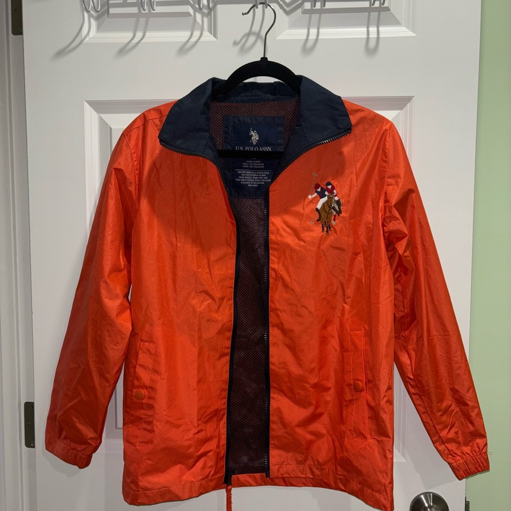 Orange US Polo Assn Windbreaker Jacket
